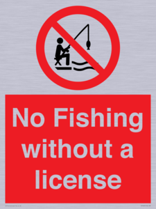 No Fishing without a license